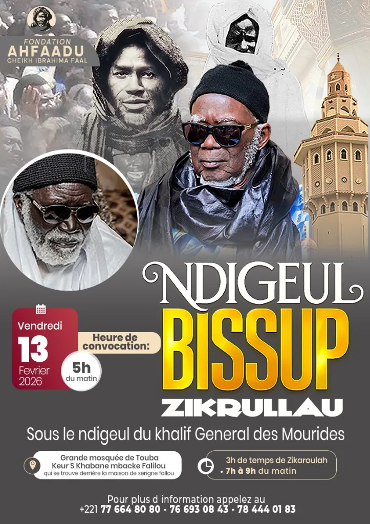 Fondation Ahfaadu Cheikh Ibrahima Faal - Ndigeul Bissup Zikrullah