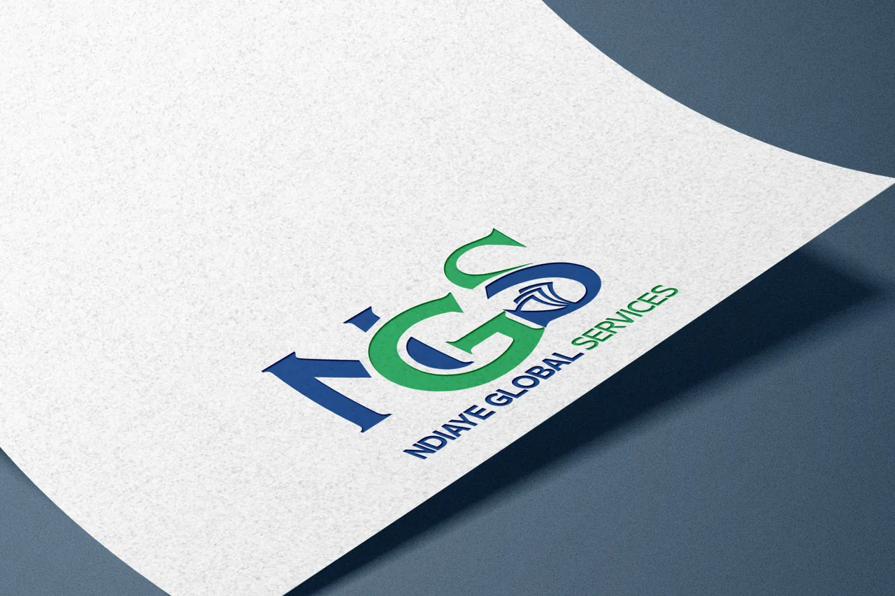 Logotype Ndiaye Global Services sur papier