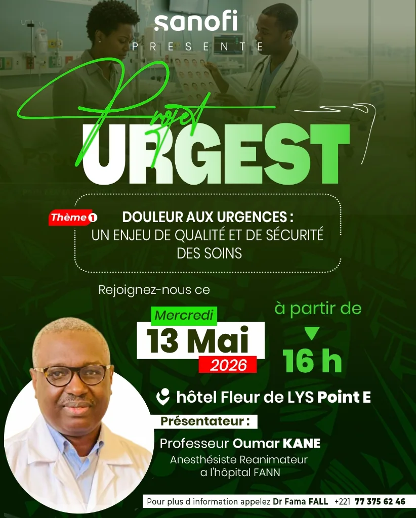 Sanofi présente Projet URGEST Pr Oumar Kane