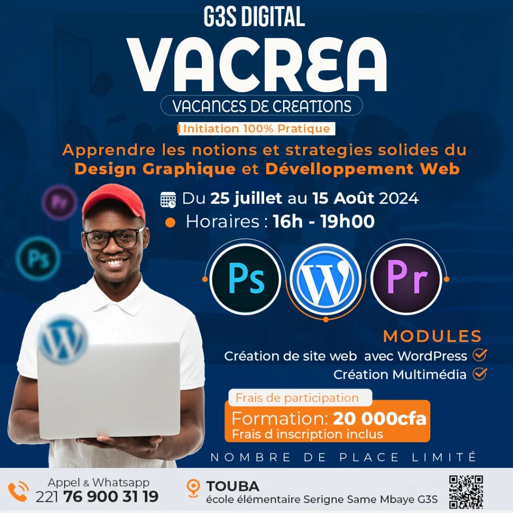 VACREA Formation Graphisme et Web Touba